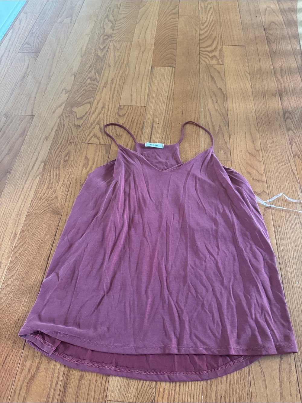 Sleeveless V-Neck Cami Top in burn orange